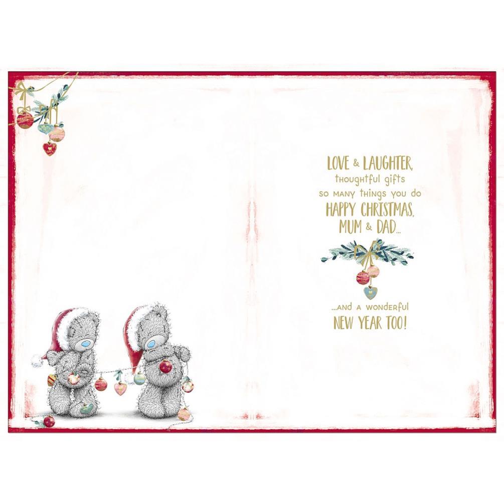 Mum & Dad Decorating Tree Me to You Bear Christmas Card Extra Image 1